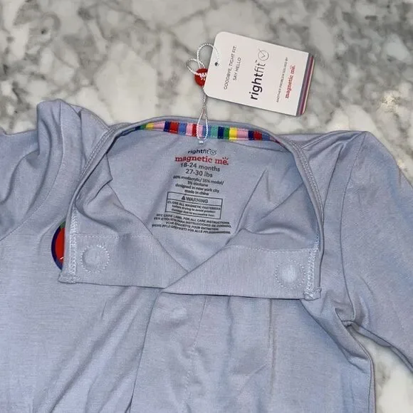 NWT Magnetic Me Modal Right Fit Light Blue Footie - Picture 4 of 6